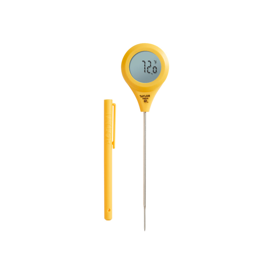 Digital Thermometer with Rotating Display, waterproof, yellow