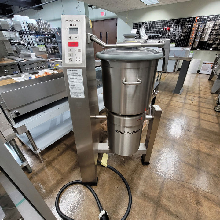 USED Floor-Standing 45 Liter Capacity Vertical Mixer Cutter (VCM) – 208/240V 3-Phase (Robot Coupe R45 T) | Sold By Gator Chef Restaurant Equipment and Kitchen Supplies