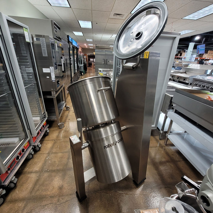 Shown Tilted Used Robot Coupe R45 T VCM | Sold By Gator Chef Restaurant Equipment and Kitchen Supplies