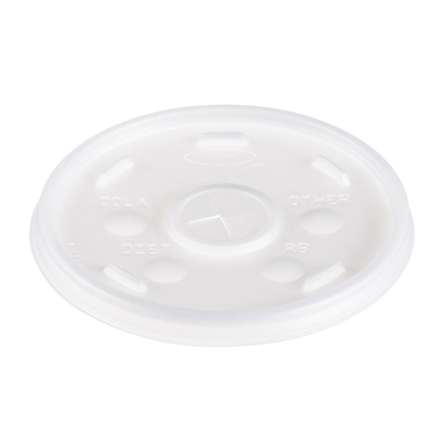 Dart 12-24 Oz Translucent Plastic Lid with Straw Slot 16SL - Sold 1000 Lids per Case | Gator Chef Restaurant Equipment & Kitchen Supplies