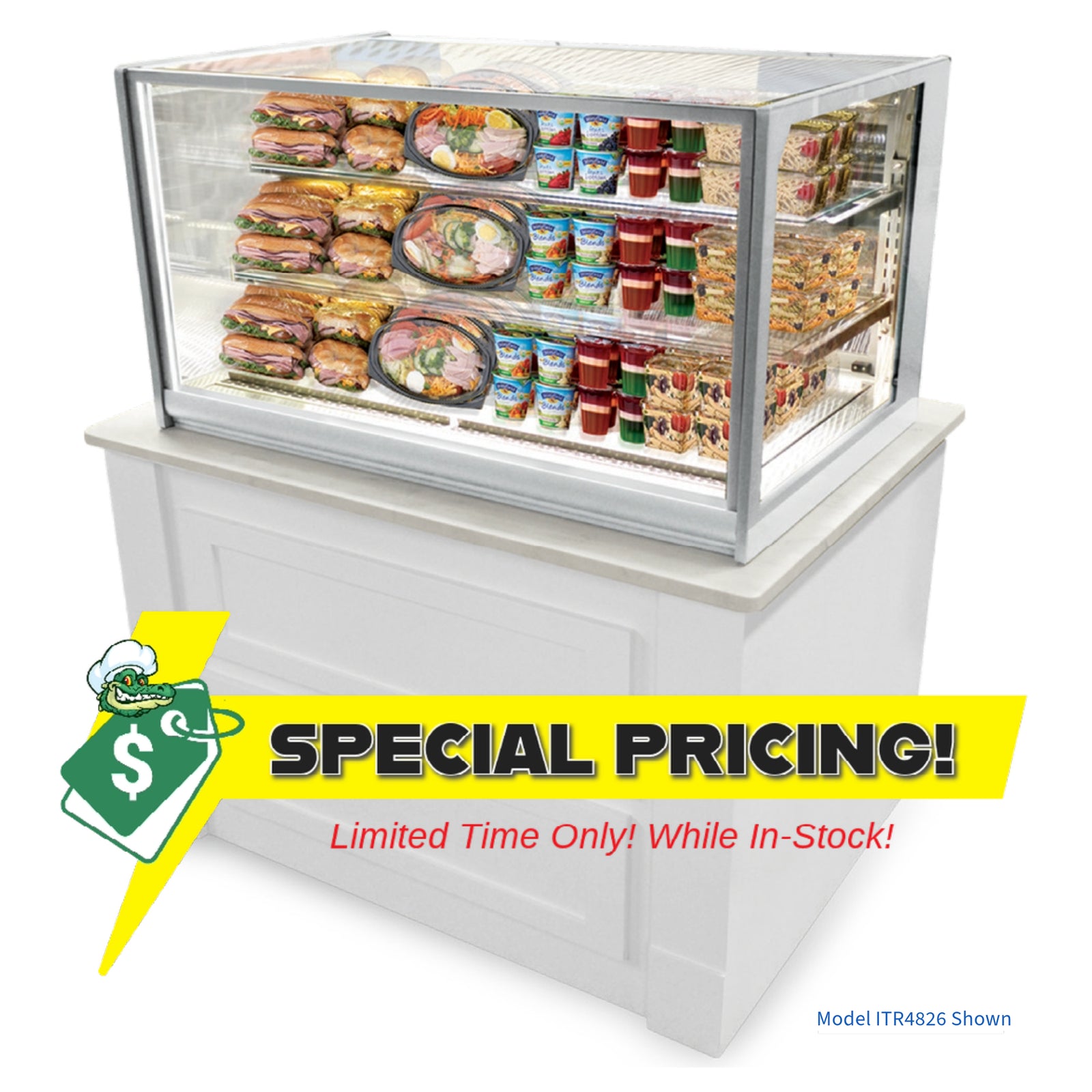 Federal Industries ITR4834 Italian Style 48" Drop-In Refrigerated Bakery Display Case (Condition: Demo Unit - Never Used)