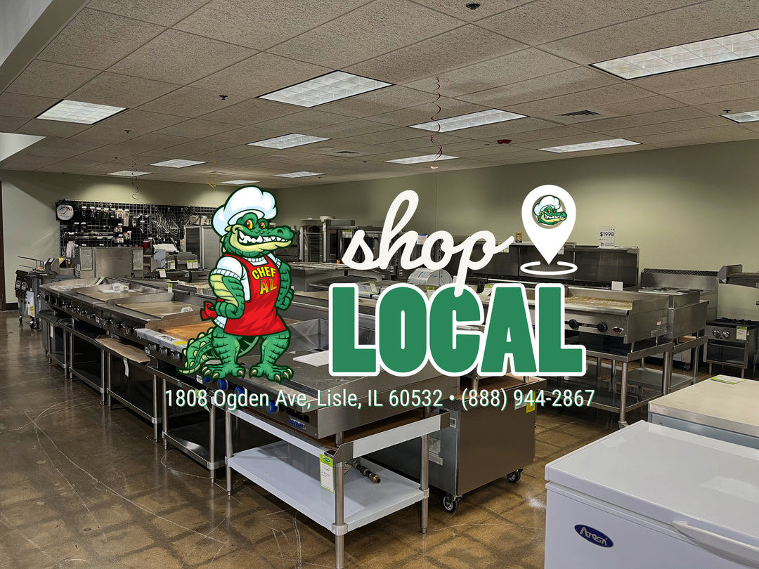 Commercial Equipment on display at restaurant equipment and kitchen suppl superstore in Lisle, IL