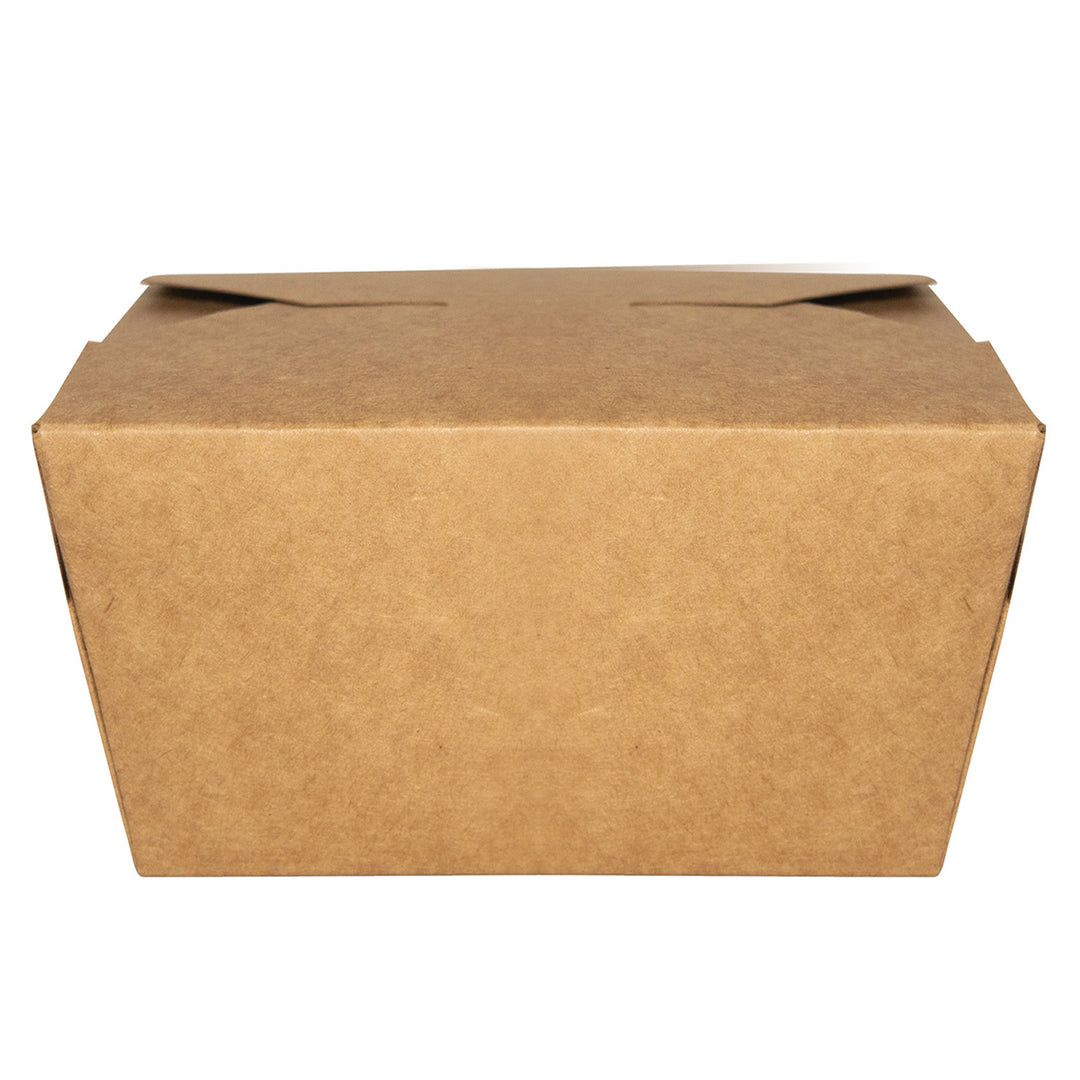 #3 71 Oz. Kraft Microwavable Folded Paper Take-Out Container - ITI TG-KB-#3