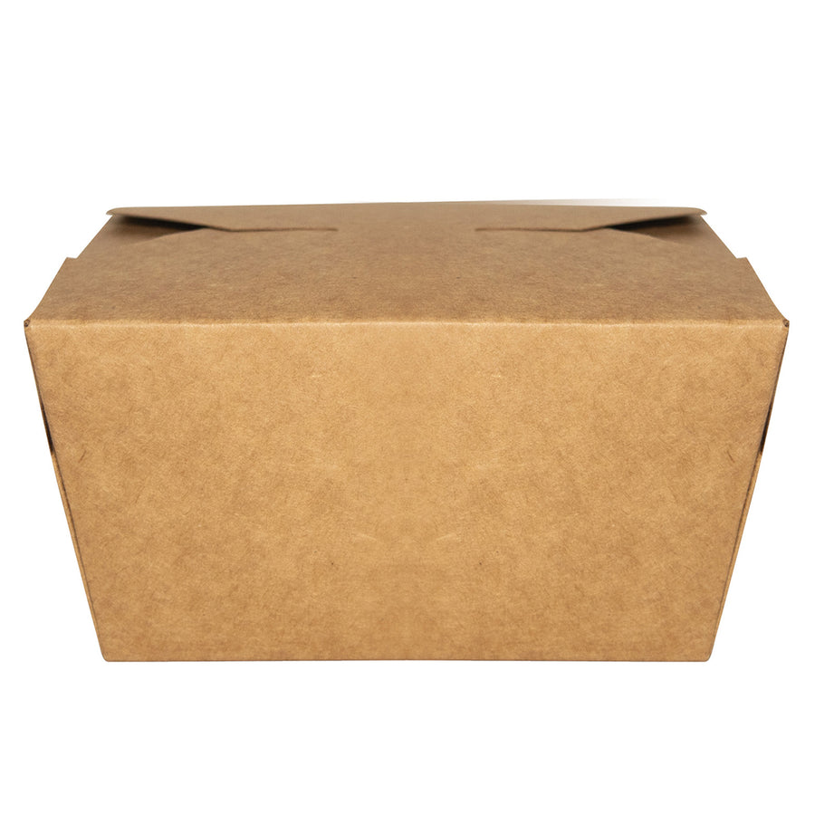#3 71 Oz. Kraft Microwavable Folded Paper Take-Out Container - ITI TG-KB-#3