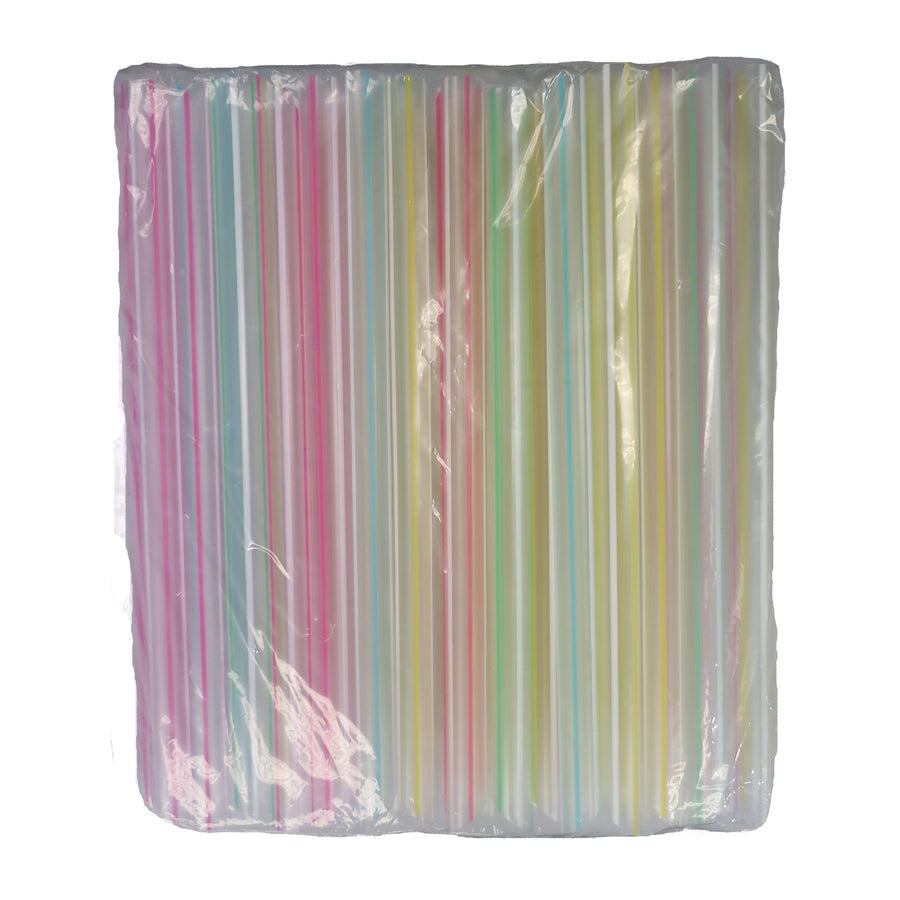Jumbo Unwrapped Plastic Straw Assortment of Colors – Sold 1600 Straws per Case | Gator Chef Restaurant Equipment & Kitchen Supplies