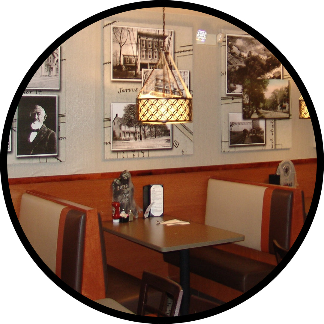 Classic diner booths setup in a cozy family restaurant