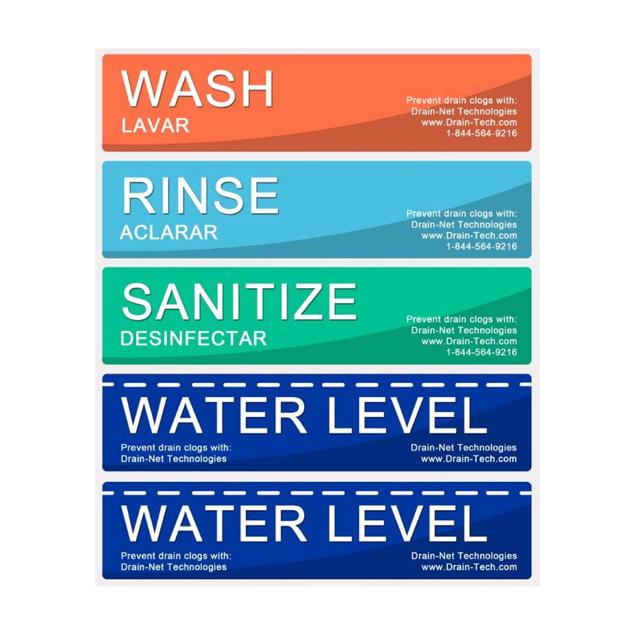 FMP 3-Compartment Sink Stickers (FMP 102-1223)