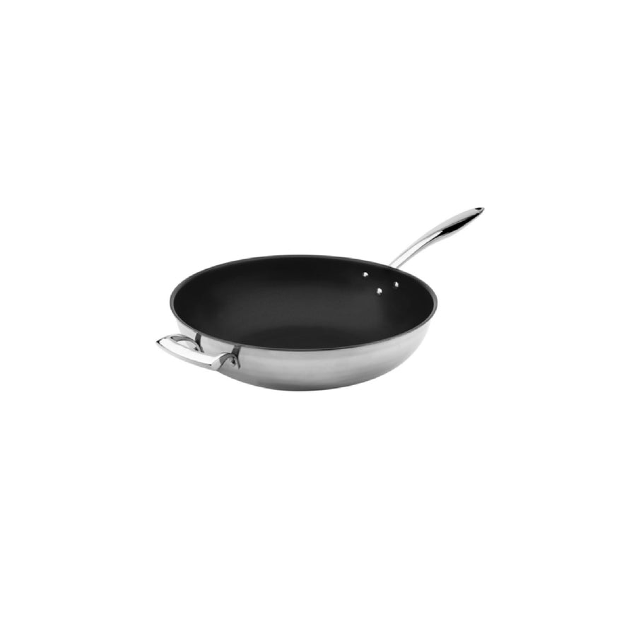 9 Quart Non-Stick Stainless Steel Wok (Browne 5724104)