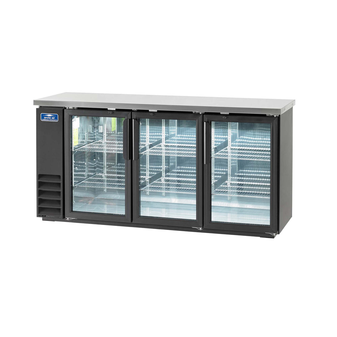 Arctic Air 72” Beer Back Bar Cooler, 3 Glass Doors (Arctic Air ABB72G)
