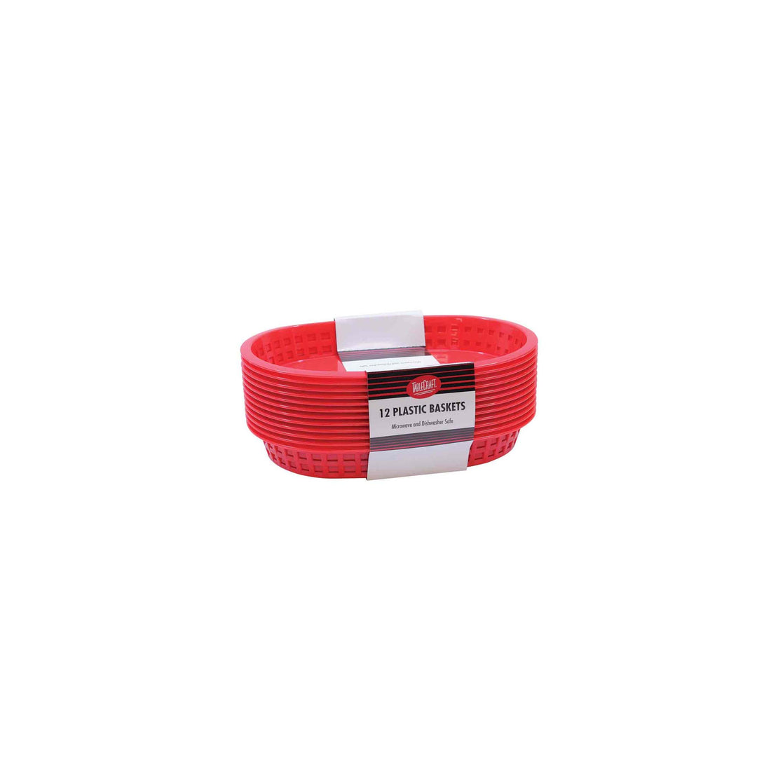 TableCraft Red Oval Fast Food Basket (TableCraft C1076R)