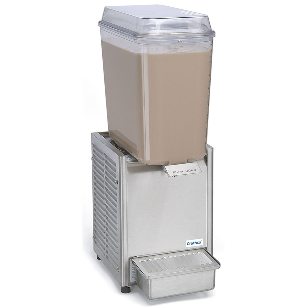 Crathco One Bowl Bubbler Refrigerated Cold Beverage Dispenser - 5 Gallon Capacity with Stainless Steel Cabinet (Crathco-D15-3)