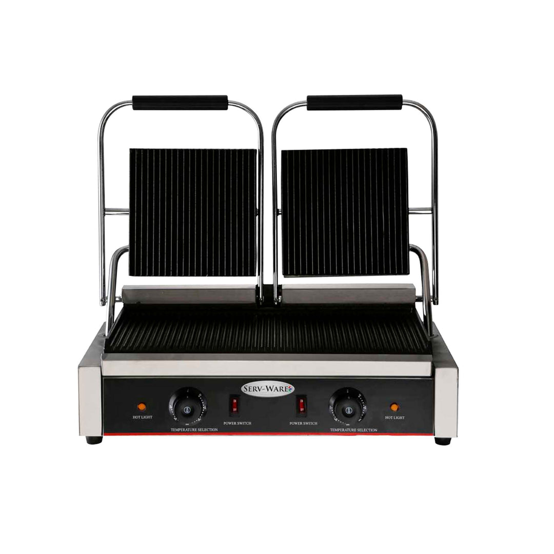 Serv-Ware 3500W Commercial Double Electric Panini Grill (Serv-Ware EPG-200GG)