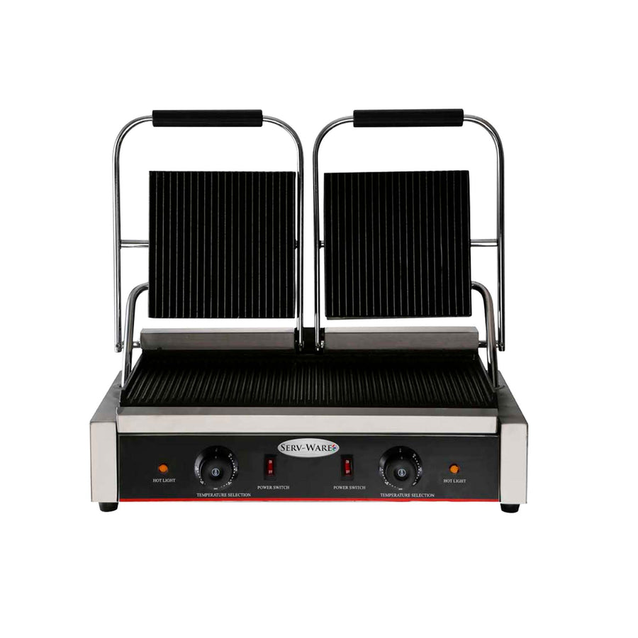 Serv-Ware 3500W Commercial Double Electric Panini Grill (Serv-Ware EPG-200GG)