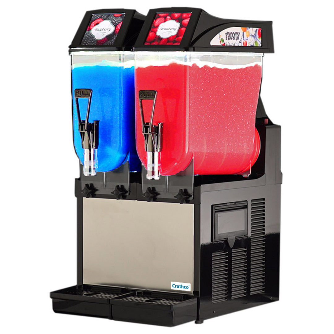 Crathco Two Bowl Frozen 2 Beverage Margarita/Granita Machine – 3.2 Gallon Per Bowl Capacity (Crathco Frosty 2 (1206-010))