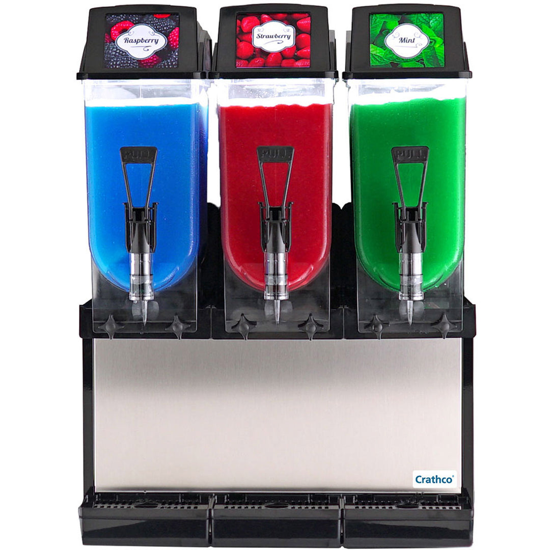 Crathco Three Bowl Frozen 3 Beverage Margarita/Granita Machine – 3.2 Gallon Per Bowl Capacity (Crathco Frosty 2 (1206-011))