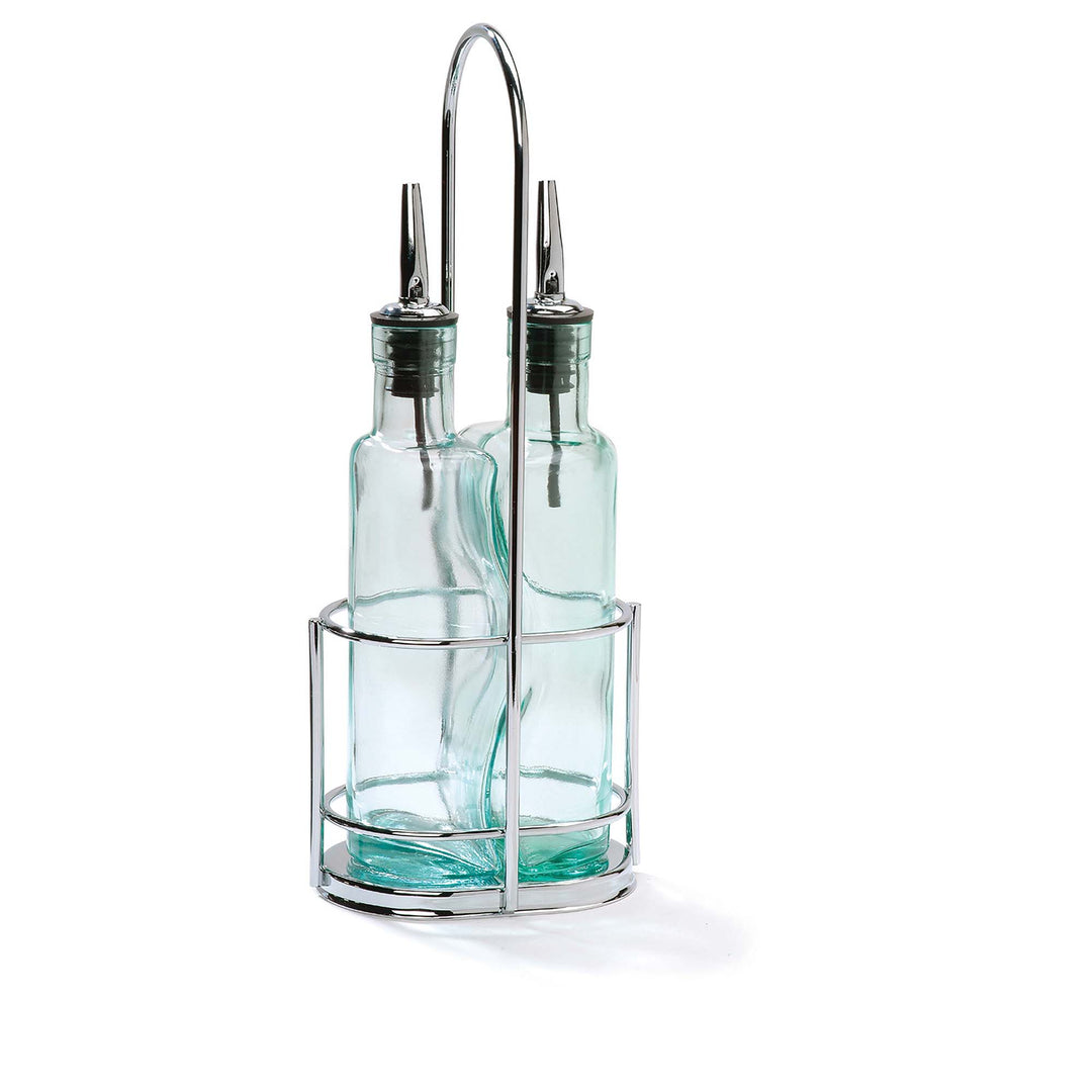TableCraft Gemelli 8-1/2 Oz. 3-Piece Oil and Vinegar Cruet Set (TableCraft H918N)