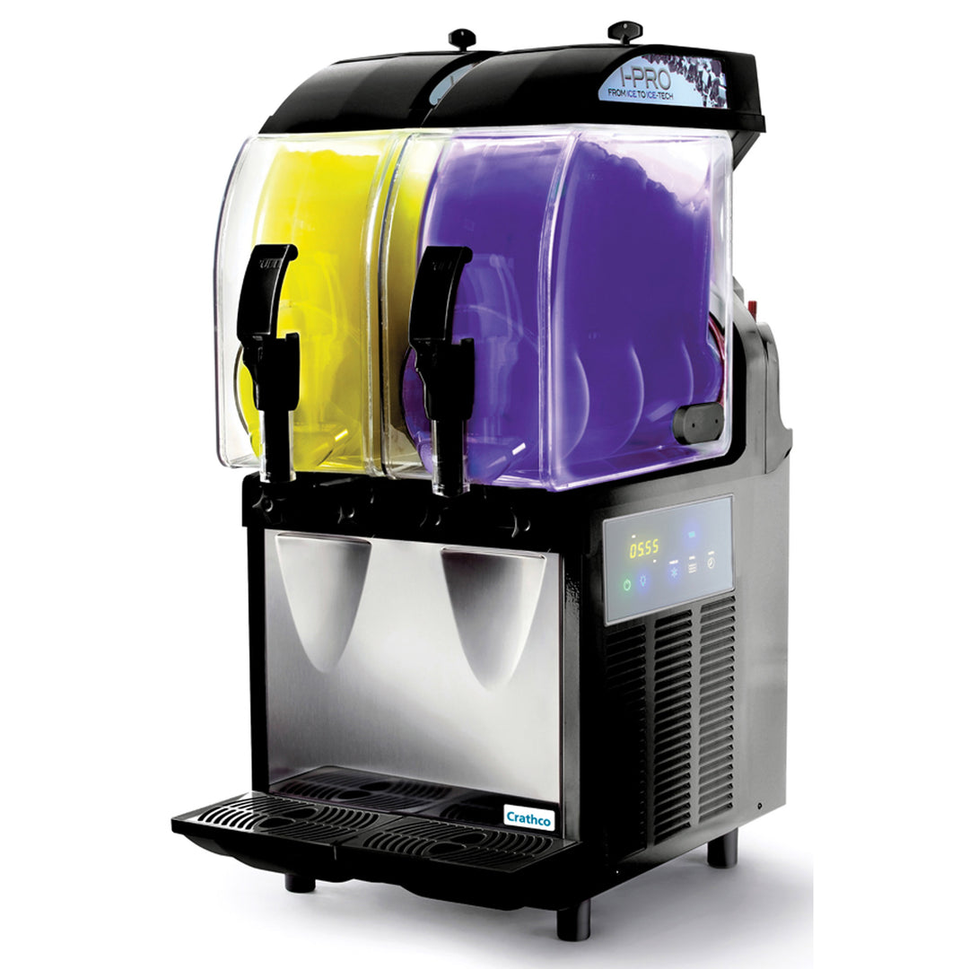Crathco Two Bowl Frozen Beverage Margarita/Granita Machine – 2.9 Gallon Per Bowl Capacity with Light Panel (Crathco I-PRO 2E Light Panel (1206-003))