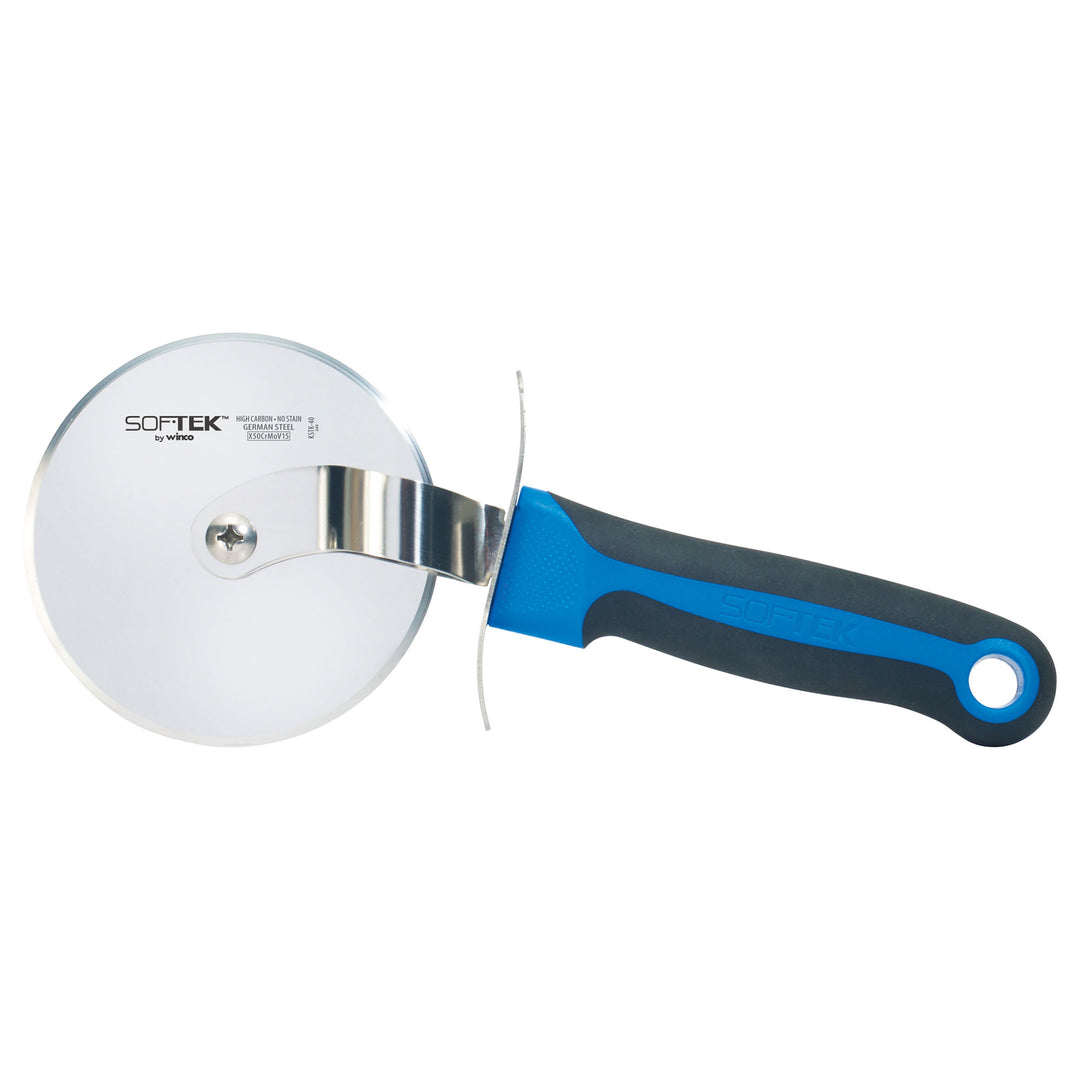 Sof-Tek™ 4" Pizza Wheel with German High-Carbon Stainless Steel Blade (Winco KSTK-40)