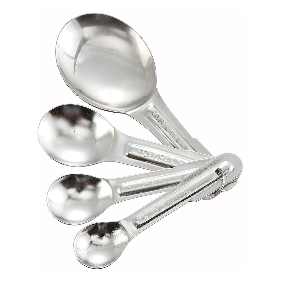 Winco Economy 4-Piece Stainless Steel Measuring Spoon Set (Winco MSP-4P)