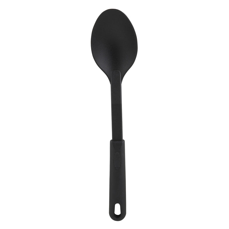 Winco 12" Black Nylon Solid Serving Spoon (Winco NC-SS1)