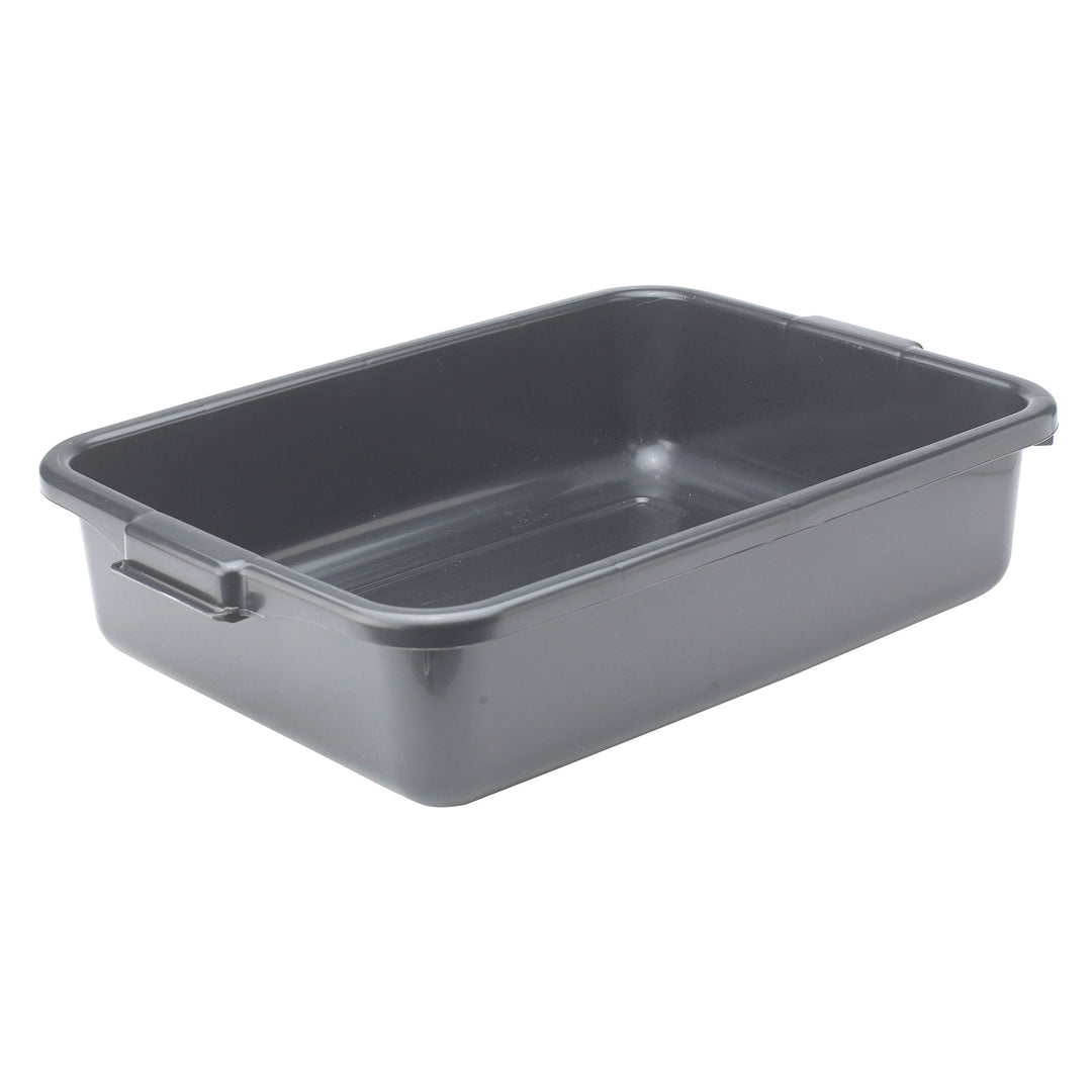 Winco 20-1/4" x 15-1/2" x 5" Black Polypropylene Bus Tub/Dish Box (Winco PL-5K)