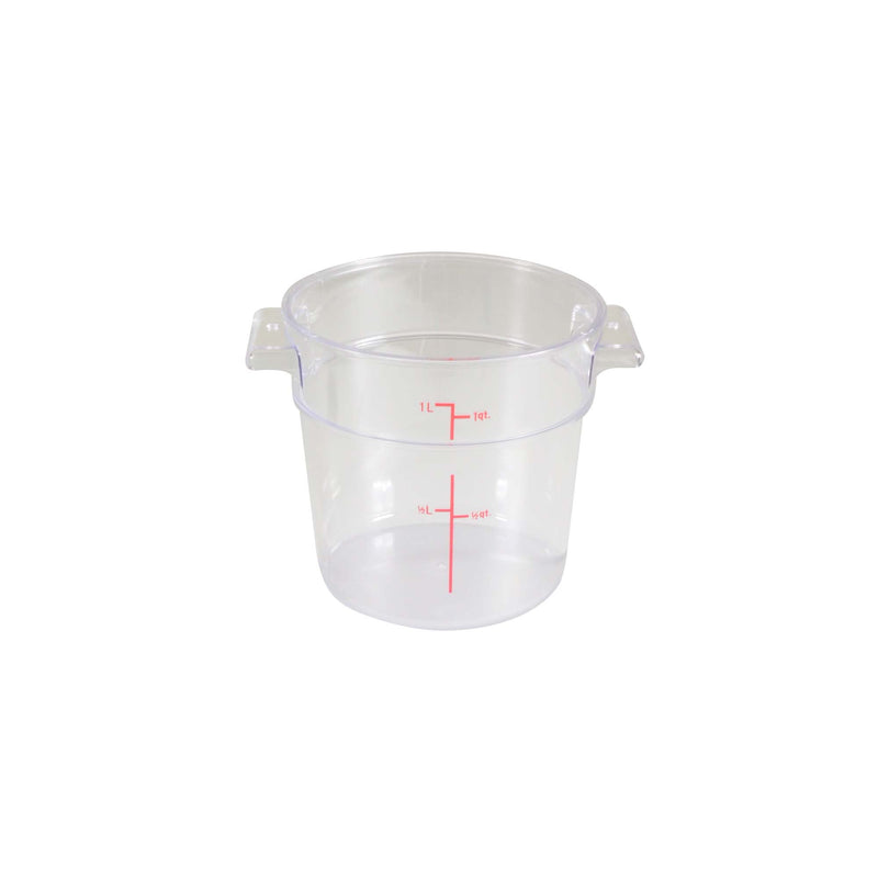 Thunder Group Round 1 Qt. Clear Food Storage Container (Thunder Group PLRFT301PC)