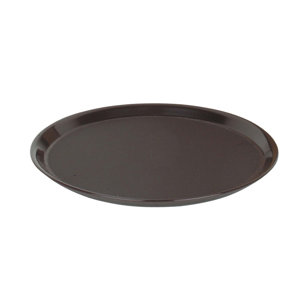 Thunder Group Black Round Anti-Slip 16” Serving Tray (Thunder Group PLRT016)
