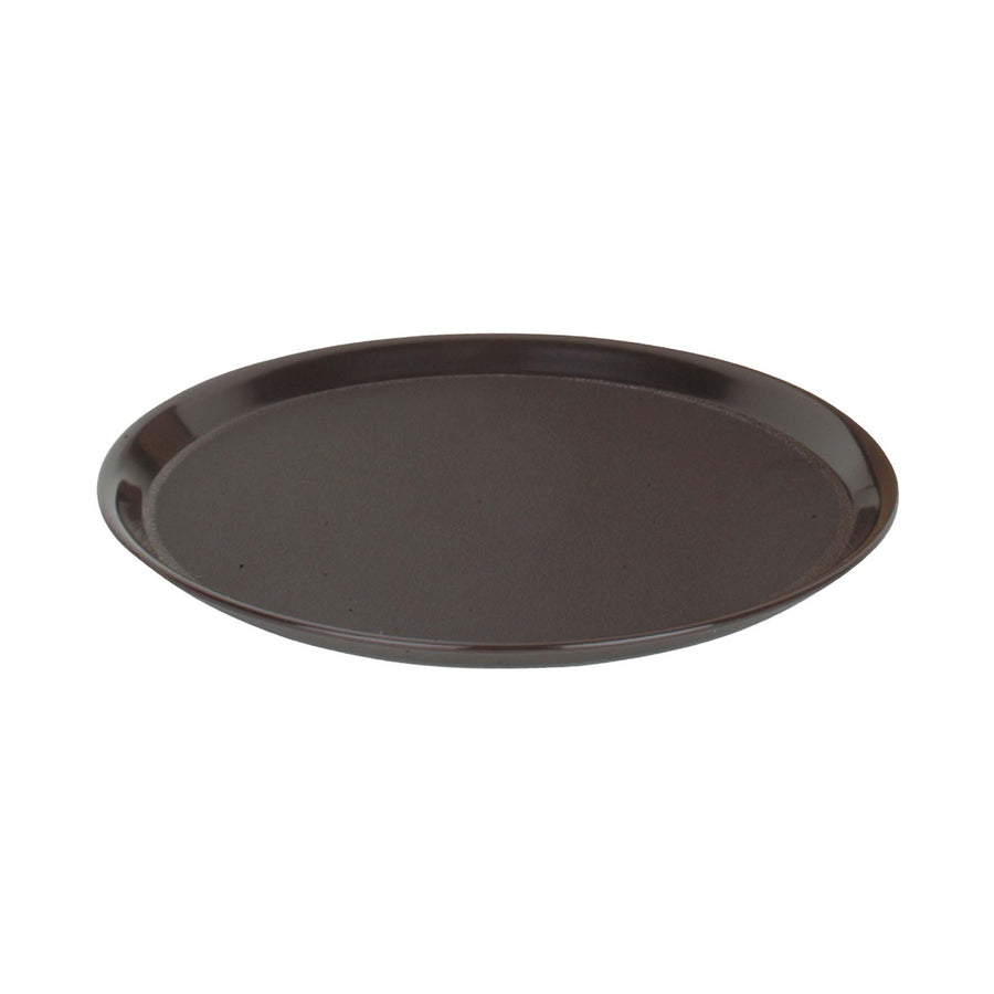 Thunder Group Black Round Anti-Slip 16” Serving Tray (Thunder Group PLRT016)