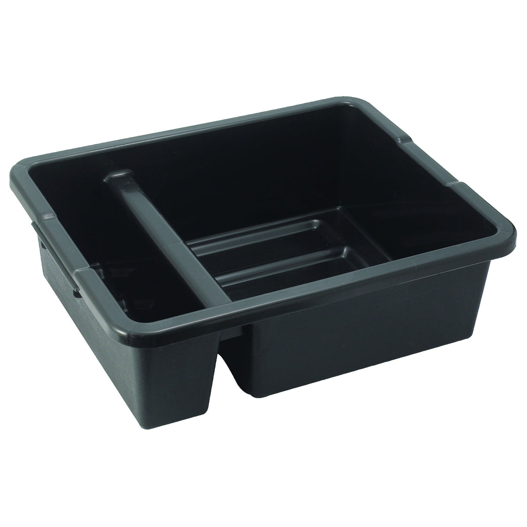 Winco 21" x 16-3/4" x 6-1/2" Heavyweight Black Polypropylene Bus Tub/Dish Box (Winco PLTC-7K)