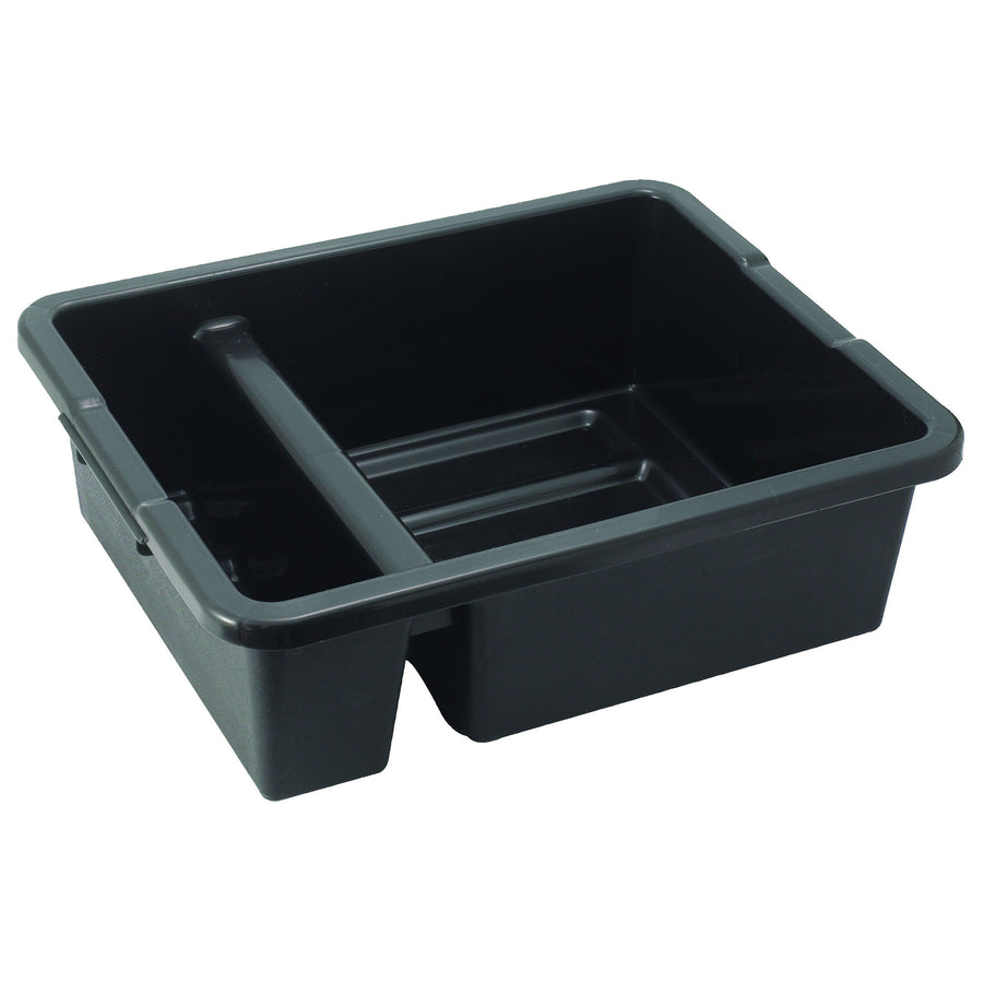 Winco 21" x 16-3/4" x 6-1/2" Heavyweight Black Polypropylene Bus Tub/Dish Box (Winco PLTC-7K)