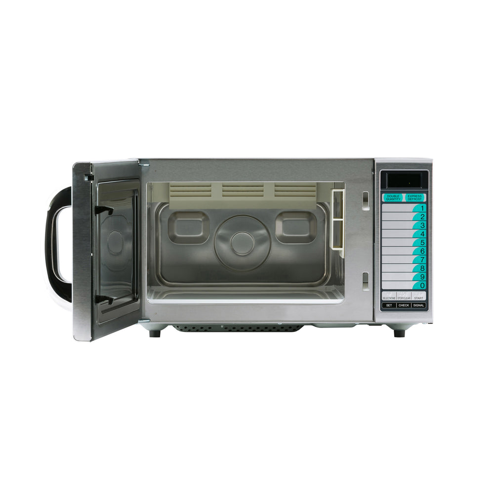 1000W MEDIUM-DUTY MICROWAVE OVEN - 10 MEMORY DIGITAL KEY PAD CONTROL (SHARP R-21LVF)