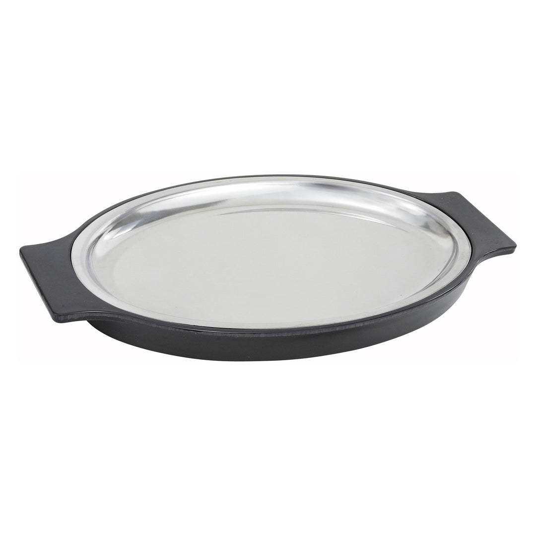Winco 11" Oval Sizzling Platter and Underliner Set (Winco SIZ-11ST)