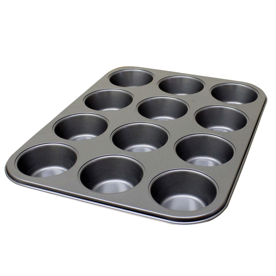 Thunder Group 3-1/2 Oz. 12-Cup Non-Stick Muffin/Cupcake Pan (Thunder Group SLKMP012)