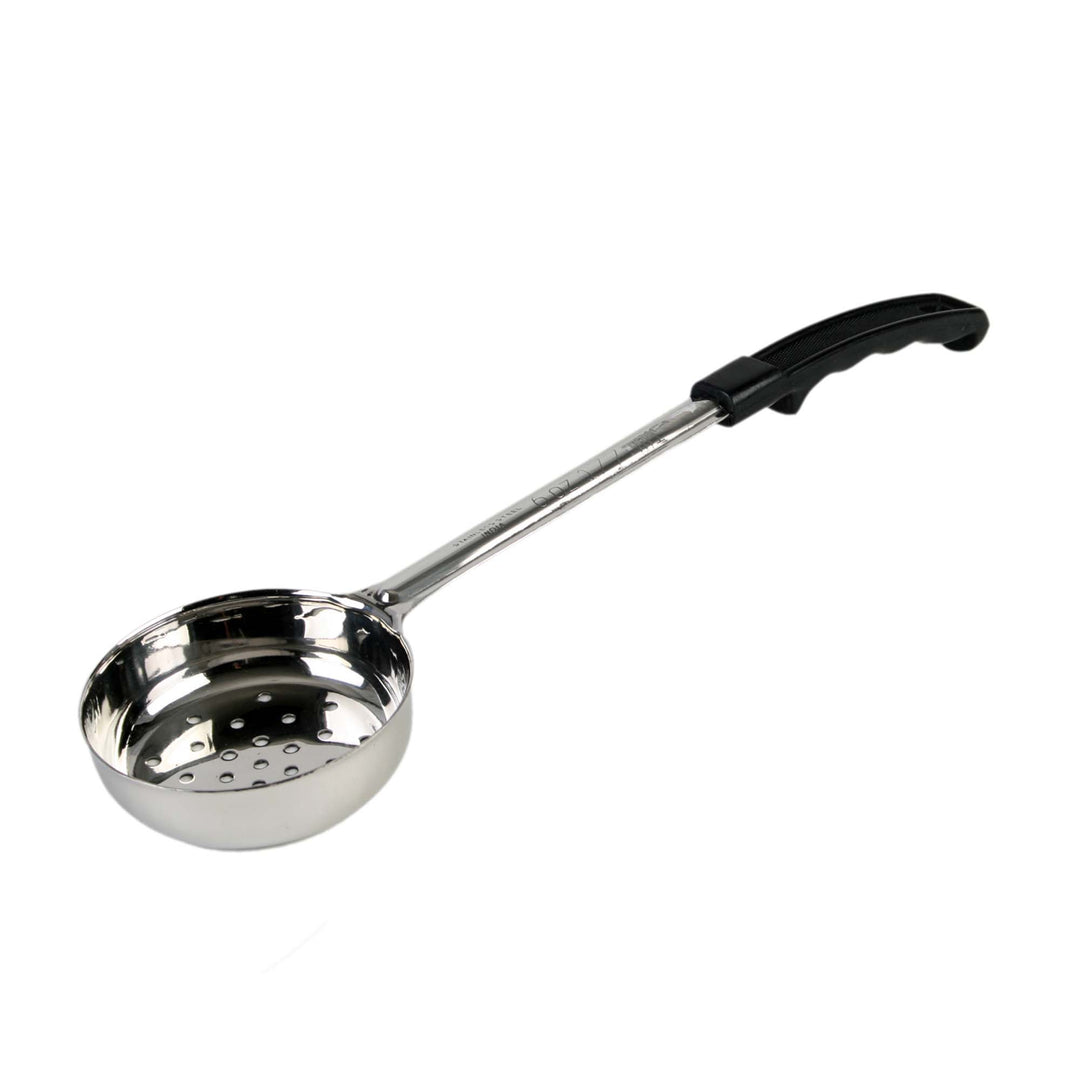 Thunder Group Black Stainless Steel 6 Oz. Perforated Portion Control Spoon (Thunder Group SLLD106PA)
