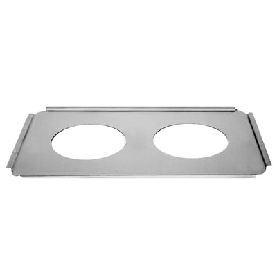 Thunder Group 2-Hole Steam Table Adapter Plate with 6-1/2" Openings (Thunder Group SLPHAP066)