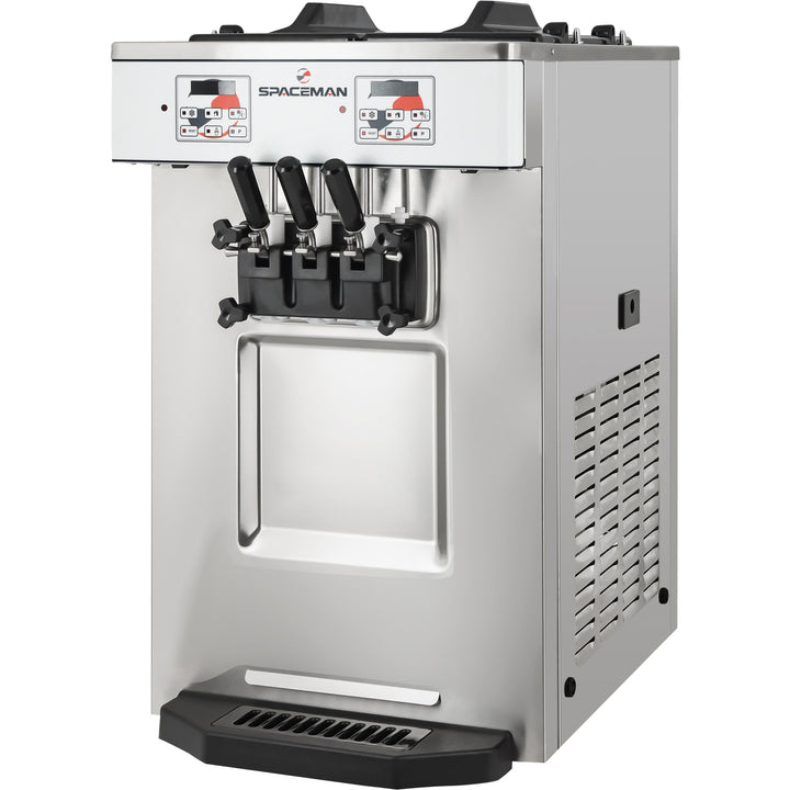 2-Flavor with Twist Soft Serve Ice Cream Machine – Capacity 360 4-Oz. Servings/hour, Gravity Feed Spaceman Model 6235-C