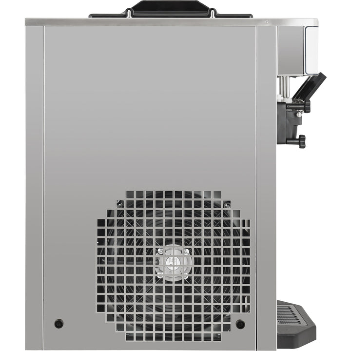 2-Flavor with Twist Soft Serve Ice Cream Machine – left-Side View Gravity Feed Spaceman Model 6235-C