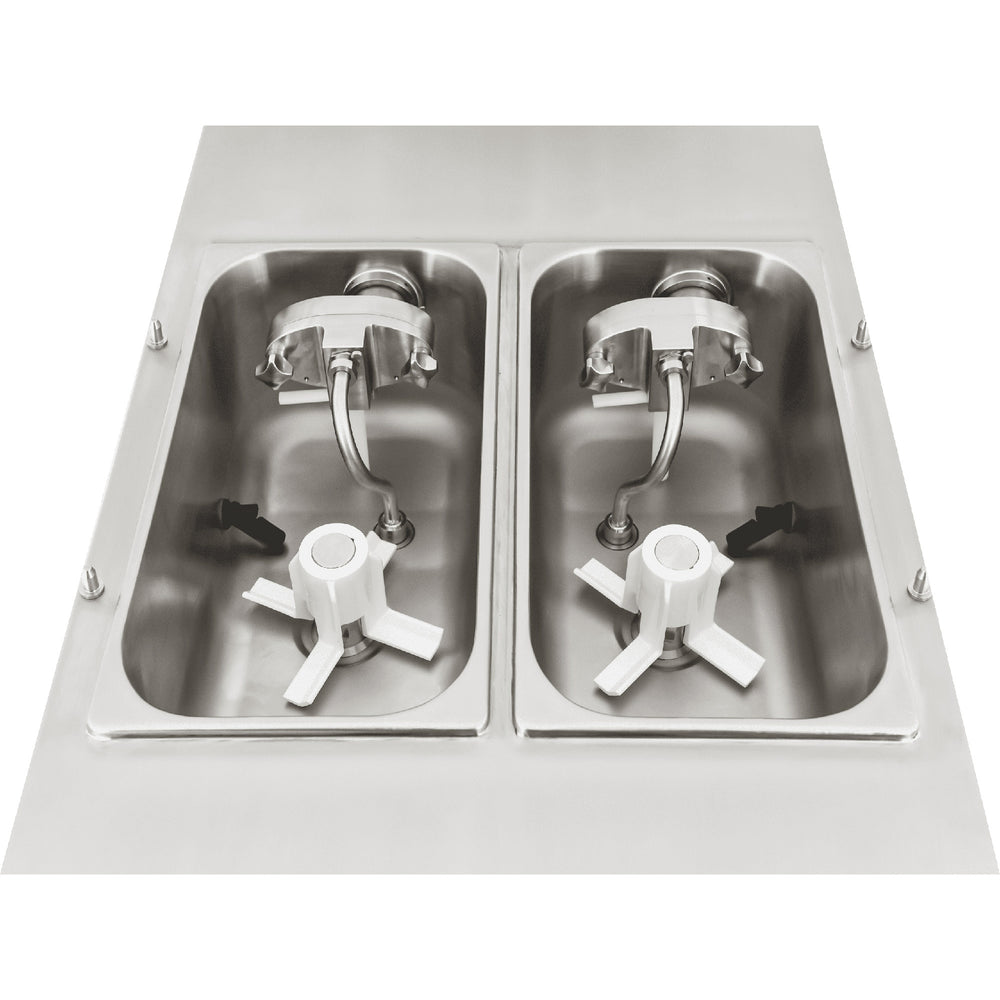 2- Flavor with Twist Soft Serve Ice Cream Machine – Hopper Air Pumps Air Feeds Spaceman Model 6235A-C