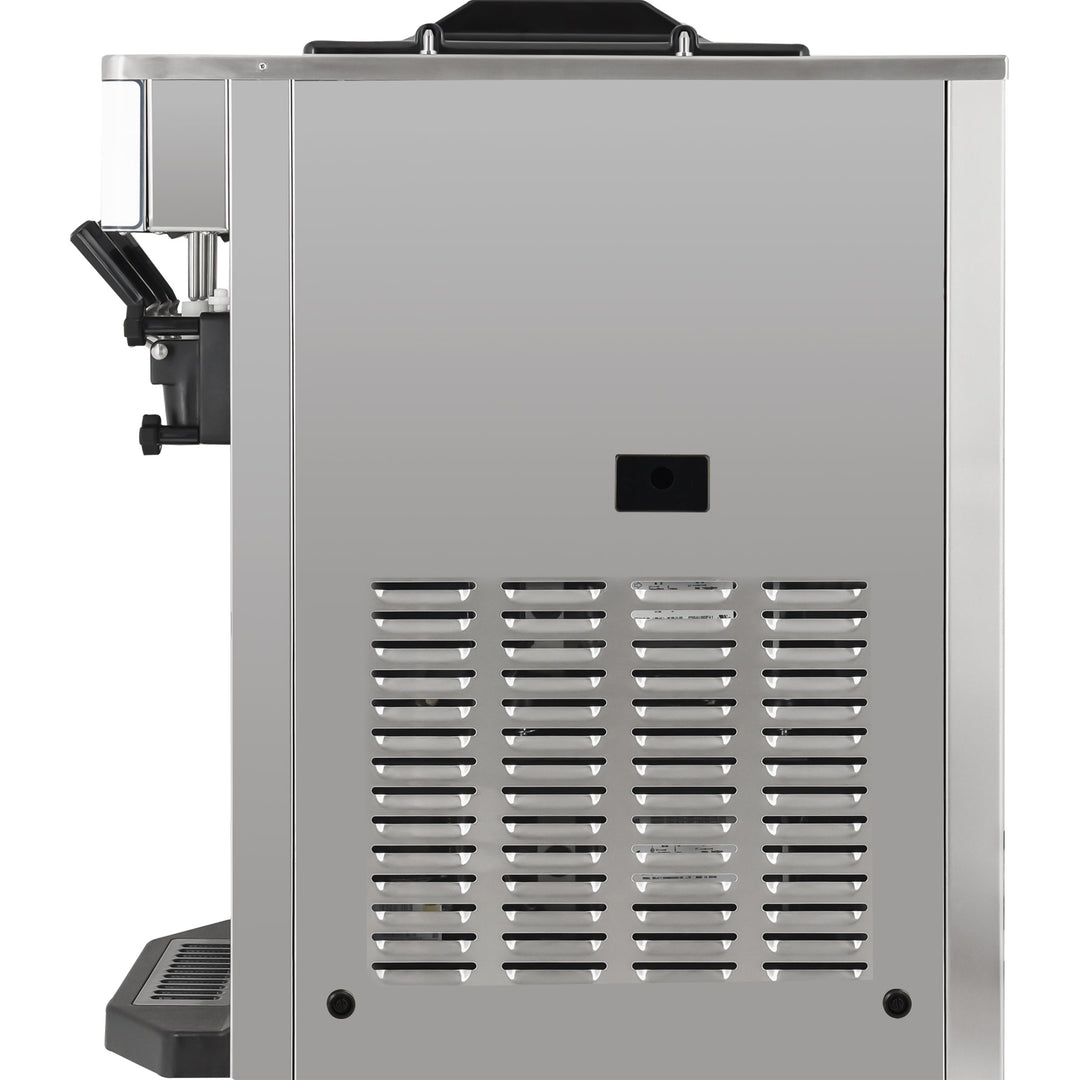 2-Flavor with Twist Soft Serve Ice Cream Machine – Right-Side View Air Pump Feed Spaceman Model 6235A-C