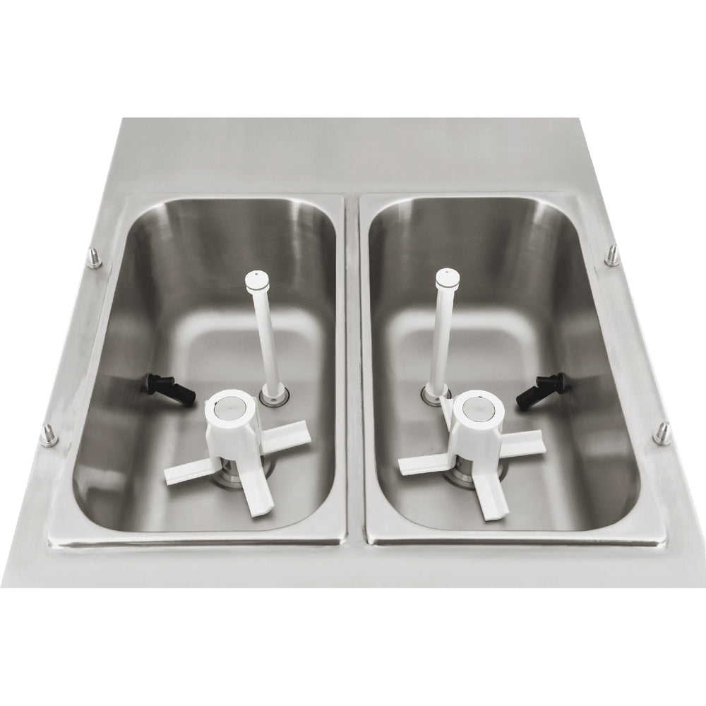 2- Flavor Floor Standing with Twist Soft Serve Ice Cream Machine – Hopper Spaceman Model 6250-C