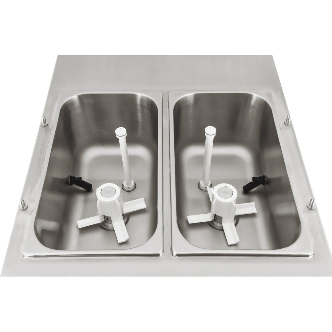 2- Flavor Floor Standing with Twist Soft Serve Ice Cream Machine – Hopper Spaceman Model 6250-C