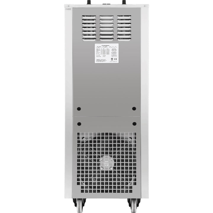 2-Flavor Floor Standing with Twist Soft Serve Ice Cream Machine – Back-Side View Air Pump Feed Spaceman Model 6250A-C