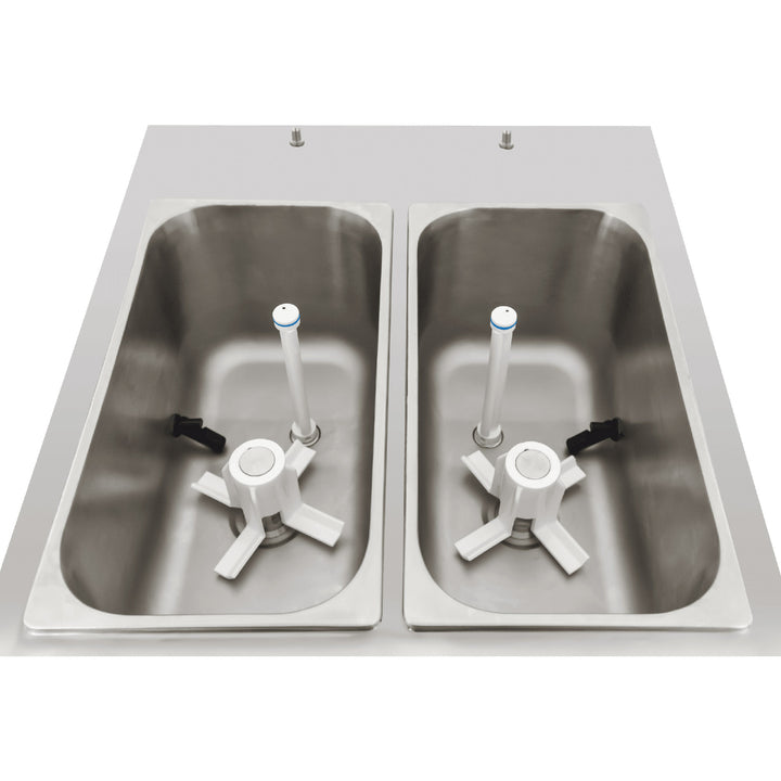 2- Flavor Floor Standing with Twist Soft Serve Ice Cream Machine – Hopper Spaceman Model 6378-C