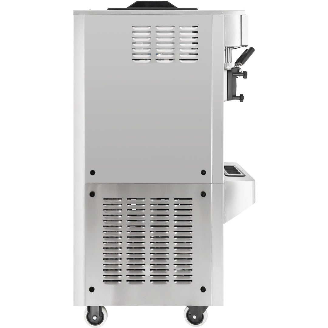 2-Flavor Floor Standing with Twist Soft Serve Ice Cream Machine – left-Side View Gravity Feed Spaceman Model 6378-C