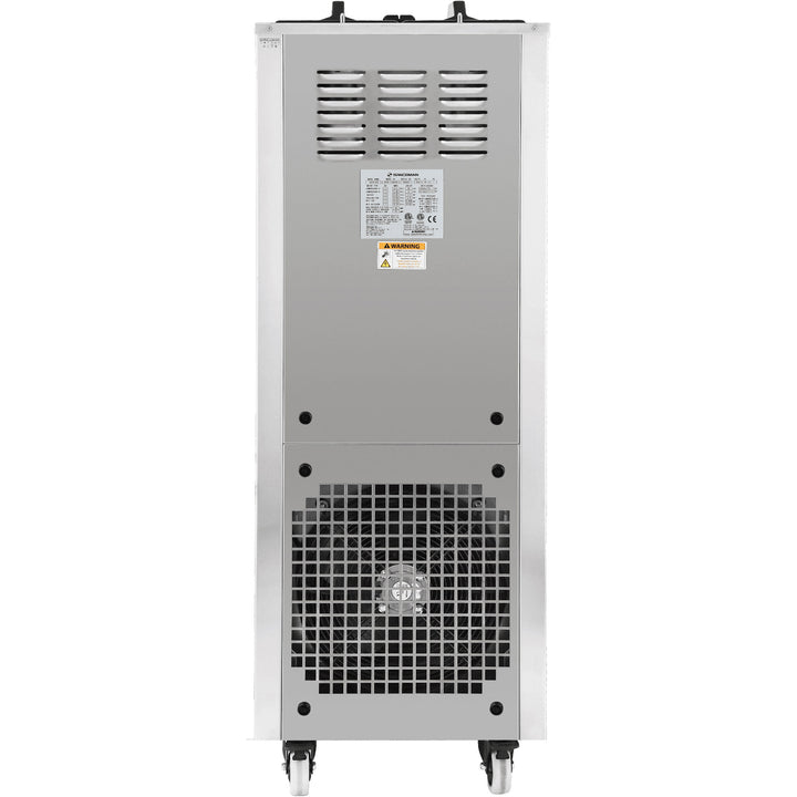 2-Flavor Floor Standing with Twist Soft Serve Ice Cream Machine – Back-Side View Gravity Feed Spaceman Model 6378-C