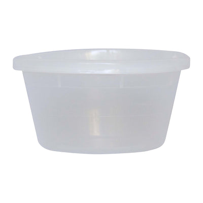12 Oz Plastic Deli and Soup Container with Lid White Translucent -TG-PC-12 | Sold By Gator Chef