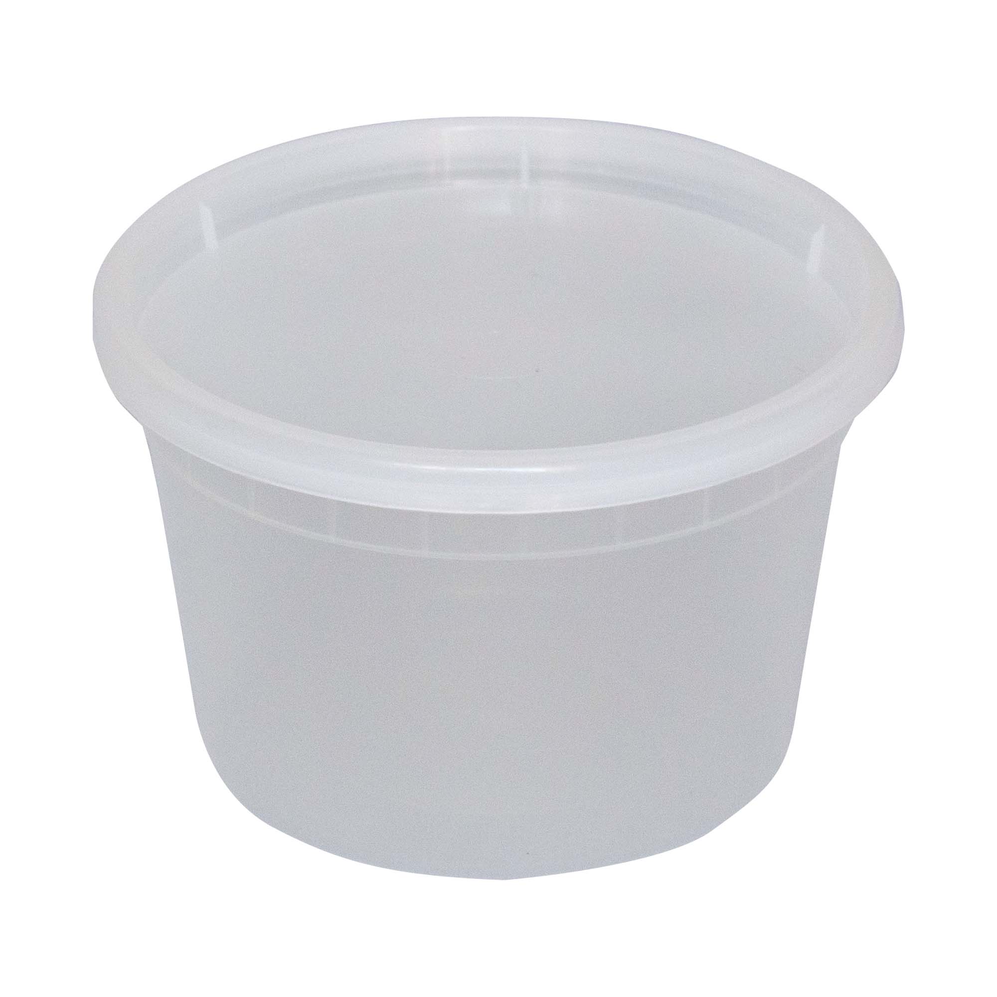 Round Plastic Food Containers with Lids Deli Pots Clear Plastic Tubs  Recyclable