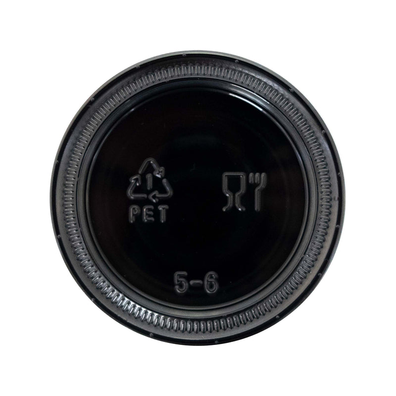 2 Oz  Black Plastic Portion Cup Lid -TG-PP-2-Lid| Sold By Gator Chef