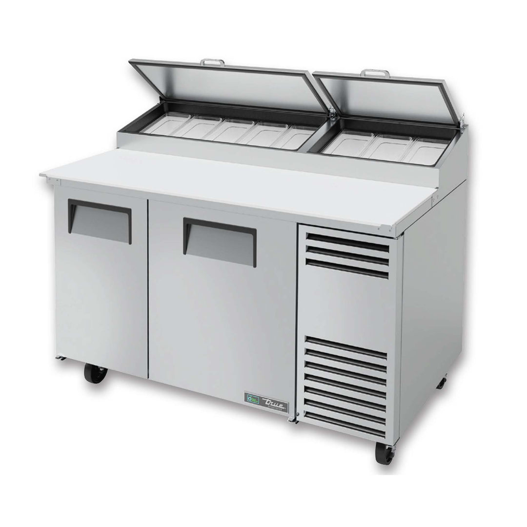 True 60" Refrigerated Raised Rail Pizza Prep Table True Mfg TPP-AT-60-HC