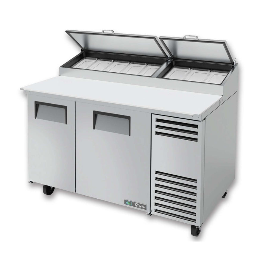 True 60" Refrigerated Raised Rail Pizza Prep Table True Mfg TPP-AT-60-HC